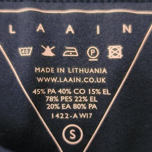 Matching LAAIN SET in blue/gray and pink with piping detail size Small - Picture 4 of 13